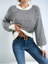 Color Block Striped Knit Top